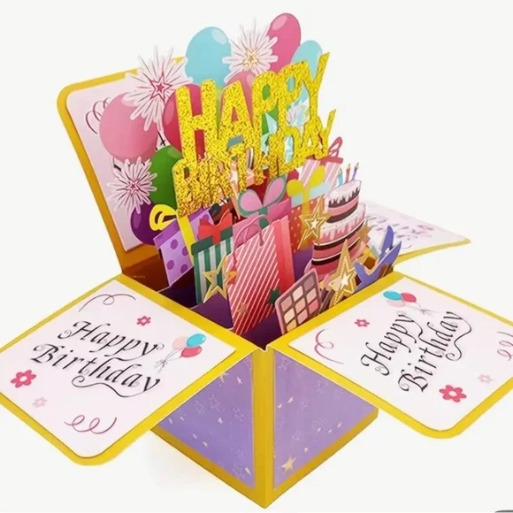 Colorful Pop-Up Birthday Card - Picture 1 of 4